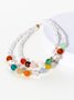 Collier Femmes Bloc de Couleur Toutes Les Saisons Élégant Quotidien Cristal Perle Ensembles de couches