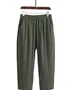 Pantalons Décontracté Plain Printemps / Automne Coton Naturel Quotidien Ample Pantalon à la cheville Droit pour Femmes