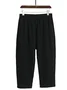 Pantalons Décontracté Plain Printemps / Automne Coton Naturel Quotidien Ample Pantalon à la cheville Droit pour Femmes