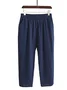 Pantalons Décontracté Plain Printemps / Automne Coton Naturel Quotidien Ample Pantalon à la cheville Droit pour Femmes