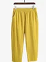 Pantalons Décontracté Plain Printemps / Automne Coton Naturel Quotidien Ample Pantalon à la cheville Droit pour Femmes