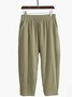 Pantalons Décontracté Plain Printemps / Automne Coton Naturel Quotidien Ample Pantalon à la cheville Droit pour Femmes