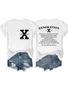 T-shirts Femmes Simple Été Lettres de texte Polyester Aucune élasticité Ample Mancheron Col Rond Régulier