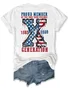 T-shirts Femmes Décontracté Été Lettres de texte Polyester Aucune élasticité Quotidien Ample Mancheron Droit