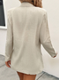 à Col Revers Manches Longues Régulier Plain Blazer pour Femmes