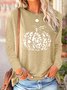 T-shirts Décontracté Printemps / Automne Motif de citrouille Ample Col Rond Régulier Droit Régulier Élasticité moyenne pour Femmes