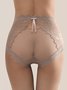 Culottes Décontracté Plain Toutes Les Saisons Polyester à Haute Élasticité Respirable Quotidien Dentelle Culottes pour Femmes