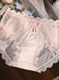 Culottes Décontracté Plain Toutes Les Saisons Polyester à Haute Élasticité Respirable Quotidien Dentelle Culottes pour Femmes