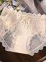 Culottes Décontracté Plain Toutes Les Saisons Polyester à Haute Élasticité Respirable Quotidien Dentelle Culottes pour Femmes