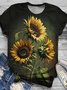 T-shirts Femmes Décontracté Papillon Été Quotidien Ample Jersey Manches Courtes Col Rond Droit