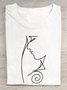 T-shirts Décontracté Abstrait Été Quotidien Ample Col Rond Régulier Régulier Oui pour Femmes