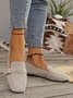 Chaussures à Tige Basse Décontracté Plain Toutes Les Saisons Quotidien Bout Carré Faux Suède PU à Enfiler Chaussures à Tige Basse pour Femmes