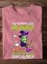 T-shirts Femmes Décontracté Printemps / Automne Imprimé de Lettre Motif Coton Quotidien Ample Manches Longues Col Rond Régulier