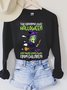 T-shirts Femmes Décontracté Printemps / Automne Imprimé de Lettre Motif Coton Quotidien Ample Manches Longues Col Rond Régulier