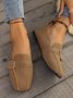 Chaussures à Tige Basse Décontracté Plain Toutes Les Saisons Quotidien Bout Carré Faux Suède PU à Enfiler Chaussures à Tige Basse pour Femmes