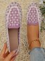 Chaussures à Tige Basse Femmes Décontracté Ethnique Toutes Les Saisons Quotidien Coton Tissu de Maille Caoutchouc à Enfiler Chaussures à Tige Basse