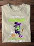 T-shirts Femmes Décontracté Printemps / Automne Imprimé de Lettre Motif Coton Quotidien Ample Manches Longues Col Rond Régulier