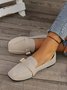 Chaussures à Tige Basse Décontracté Plain Toutes Les Saisons Quotidien Bout Carré Faux Suède PU à Enfiler Chaussures à Tige Basse pour Femmes