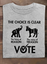 T-shirts Décontracté Été Lettres de texte Coton Quotidien Manches Courtes Régulier Droit Régulier pour Femmes