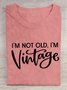 T-shirts Décontracté Été Lettres de texte Quotidien Ample Manches Courtes Col Rond en Mélangé de Coton Élasticité moyenne pour Femmes