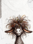 T-shirts Décontracté Imprimé d'Animal Printemps / Automne Quotidien Ample Régulier Droit Régulier Oui pour Femmes