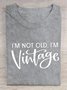 T-shirts Décontracté Été Lettres de texte Quotidien Ample Manches Courtes Col Rond en Mélangé de Coton Élasticité moyenne pour Femmes