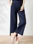 Pantalons Femmes Décontracté Plain Printemps / Automne Coton Taille Haute Quotidien Ample Long Régulier