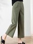 Pantalons Femmes Décontracté Plain Printemps / Automne Coton Taille Haute Quotidien Ample Long Régulier