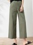 Pantalons Femmes Décontracté Plain Printemps / Automne Coton Taille Haute Quotidien Ample Long Régulier