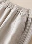 Pantalons Femmes Décontracté Plain Printemps / Automne Coton Taille Haute Aucune élasticité Ample Long Droit