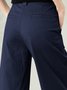 Pantalons Femmes Décontracté Plain Printemps / Automne Coton Taille Haute Quotidien Ample Long Régulier