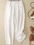 Pantalons Femmes Décontracté Plain Printemps / Automne Coton Naturel Aucune élasticité Ample Long Droit