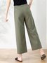 Pantalons Femmes Décontracté Plain Printemps / Automne Coton Taille Haute Quotidien Ample Long Régulier