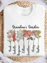 Sweat-shirts Décontracté Lettres de texte Printemps / Automne Polyester Poids lourd Micro-élasticité Quotidien Ample Régulier pour Femmes
