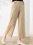 Pantalons Femmes Décontracté Plain Printemps / Automne Coton Taille Haute Quotidien Ample Long Régulier