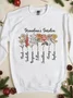 Sweat-shirts Décontracté Lettres de texte Printemps / Automne Polyester Poids lourd Micro-élasticité Quotidien Ample Régulier pour Femmes