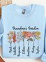 Sweat-shirts Décontracté Lettres de texte Printemps / Automne Polyester Poids lourd Micro-élasticité Quotidien Ample Régulier pour Femmes