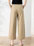 Pantalons Femmes Décontracté Plain Printemps / Automne Coton Taille Haute Quotidien Ample Long Régulier