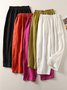 Pantalons Femmes Décontracté Plain Printemps / Automne Coton Naturel Aucune élasticité Quotidien Pantalon à la cheville Droit
