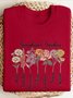 Sweat-shirts Décontracté Lettres de texte Printemps / Automne Polyester Poids lourd Micro-élasticité Quotidien Ample Régulier pour Femmes