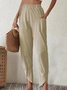 Pantalons Femmes Décontracté Plain Printemps / Automne Aucune élasticité Quotidien Taille Élastique Pantalon droit Long Régulier