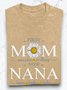 T-shirts Femmes Décontracté Printemps / Automne Imprimé de Lettre Motif Micro-élasticité Quotidien Manches Longues Col Rond Régulier Droit