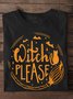 T-shirts Femmes Décontracté Printemps / Automne Imprimé de Lettre Motif Micro-élasticité Quotidien Ample Manches Longues Col Rond Régulier