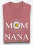 T-shirts Femmes Décontracté Printemps / Automne Imprimé de Lettre Motif Micro-élasticité Quotidien Manches Longues Col Rond Régulier Droit