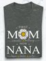 T-shirts Femmes Décontracté Printemps / Automne Imprimé de Lettre Motif Micro-élasticité Quotidien Manches Longues Col Rond Régulier Droit