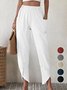 Pantalons Femmes Décontracté Plain Printemps / Automne Aucune élasticité Quotidien Taille Élastique Pantalon droit Long Régulier