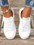 Chaussures de skate Femmes Décontracté Plain Toutes Les Saisons à Enfiler à Talon Plat Bout Rond Coton PU Caoutchouc