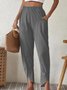 Pantalons Femmes Décontracté Plain Printemps / Automne Aucune élasticité Quotidien Taille Élastique Pantalon droit Long Régulier
