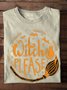 T-shirts Femmes Décontracté Printemps / Automne Imprimé de Lettre Motif Micro-élasticité Quotidien Ample Manches Longues Col Rond Régulier