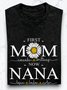 T-shirts Femmes Décontracté Printemps / Automne Imprimé de Lettre Motif Micro-élasticité Quotidien Manches Longues Col Rond Régulier Droit